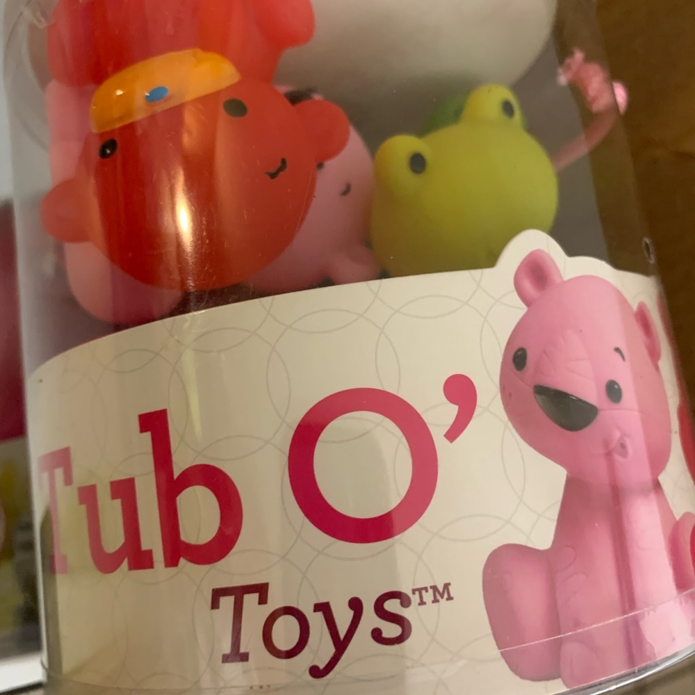 Colorful A tub of toys for babies lion Bear Frog Rino Monkey Hipo Friends Play - Picture 5 of 5